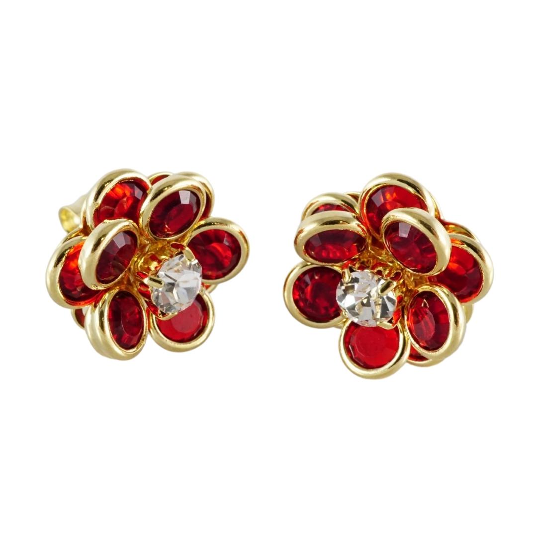 Red Flower Earrings – Brooklyn Tag